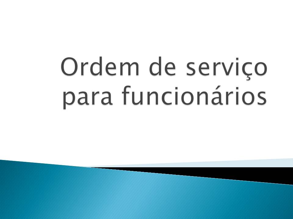 Ordem de serviço para funcionários