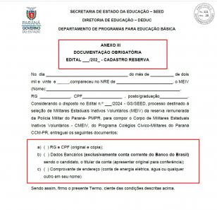 Anexo - documentação obrigatória