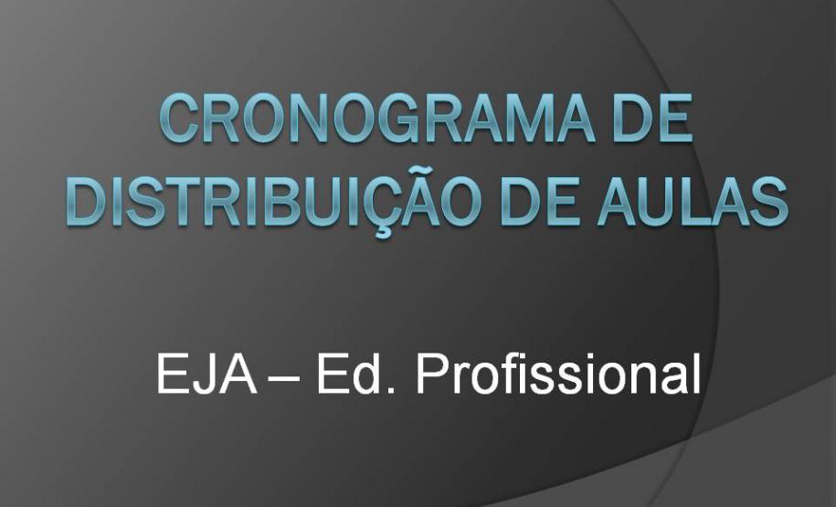 Cronograma de Distribuição de Aulas