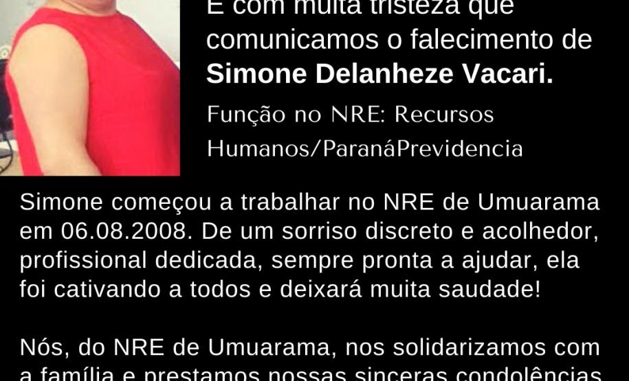 Nota de pesar Simone