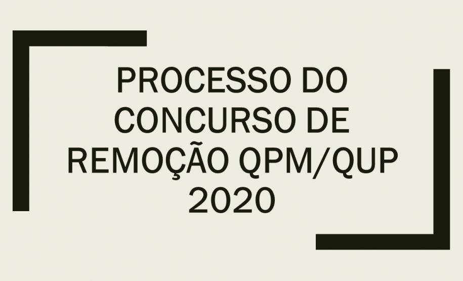 Processo do Concurso de Remoção QPM/QUP 2020