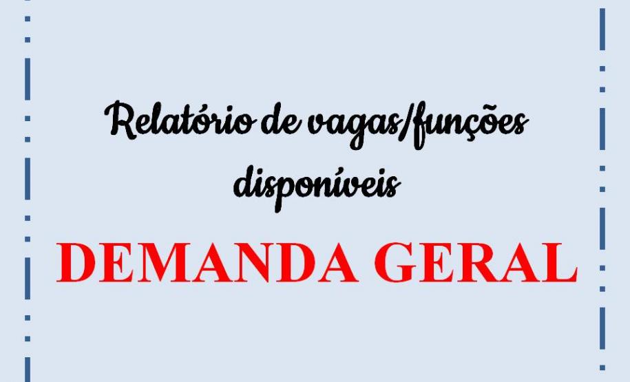Relatório de vagas/funções